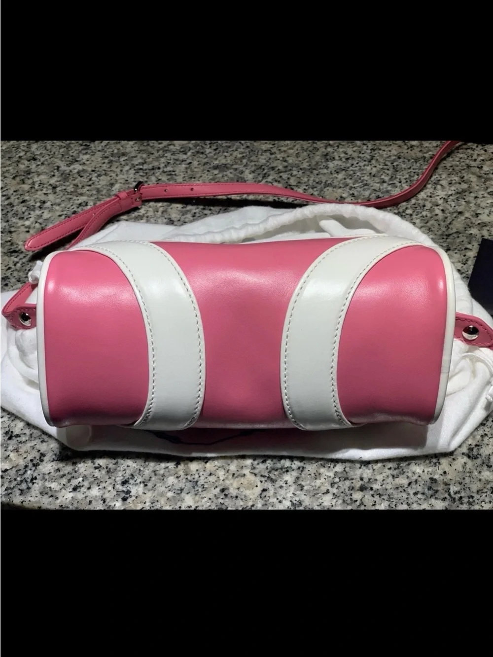Calf skin Leather Prada Bowling cross body